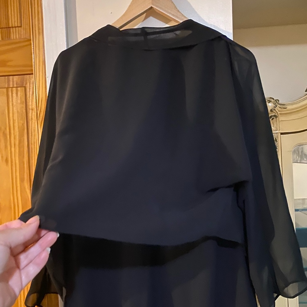 Evan-Picone black evening maxi dress - Picture 3 of 7